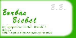 borbas biebel business card